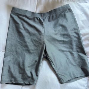 Silver Biker Shorts